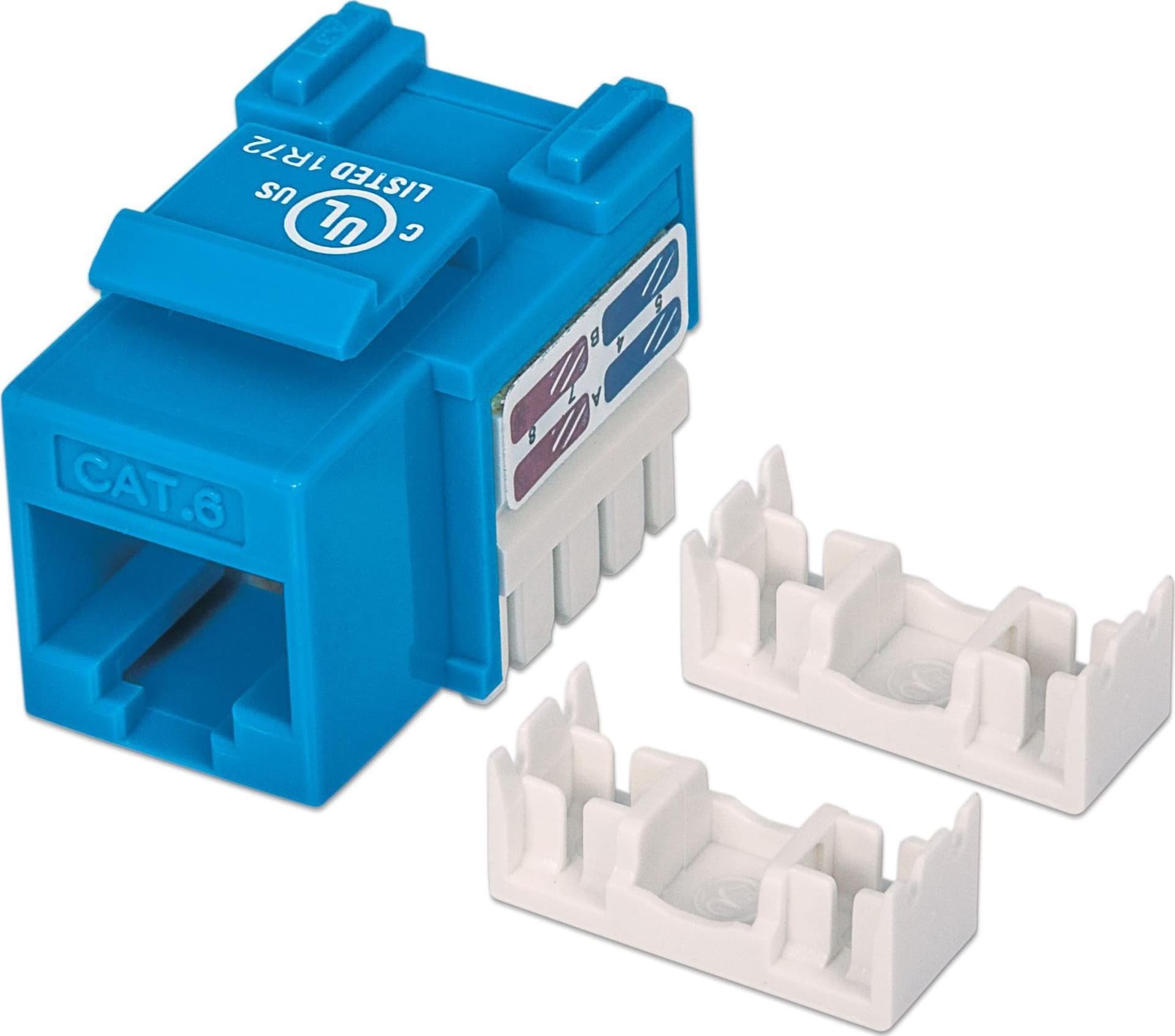 Frutto Keystone RJ45 Cat.6 UTP non schermato Blu - 4