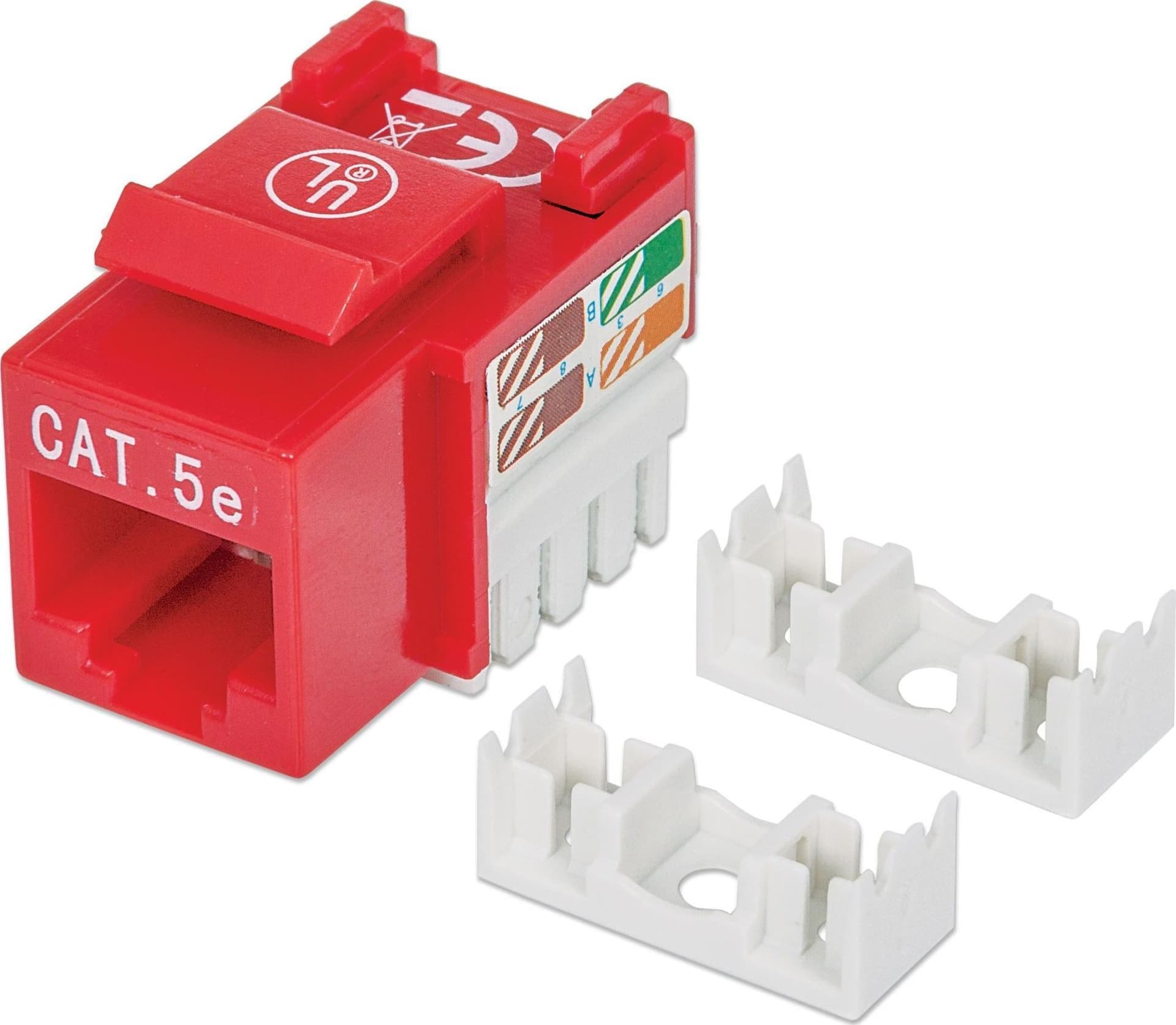 Frutto Keystone RJ45 Cat.5E UTP IDC 90&deg Rosso - 4