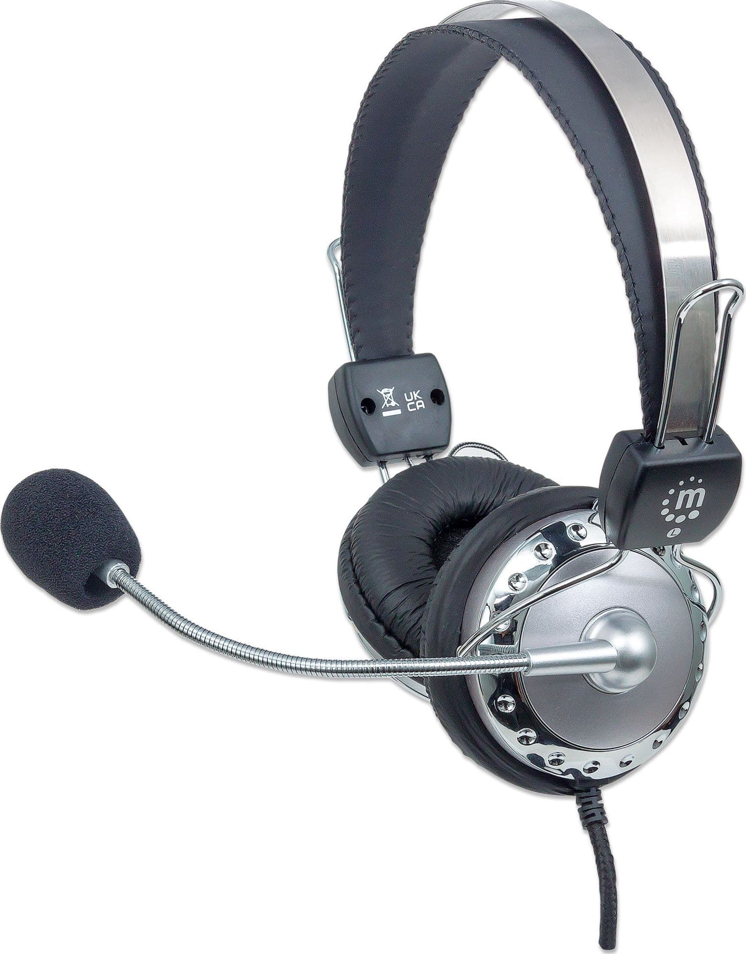 Cuffia Stereo con Microfono con Asta Flessibile - 12