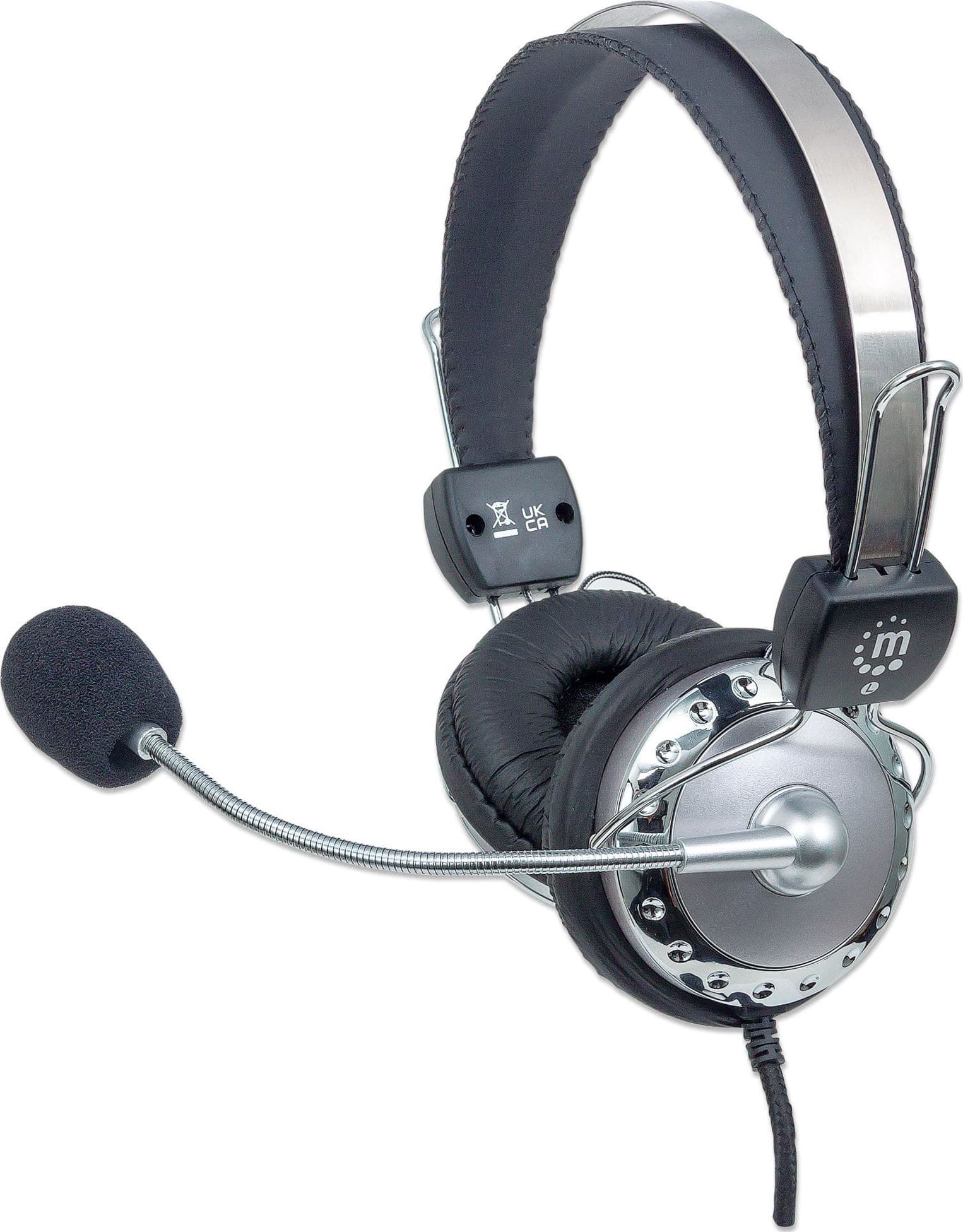 Cuffia Stereo con Microfono con Asta Flessibile - 19
