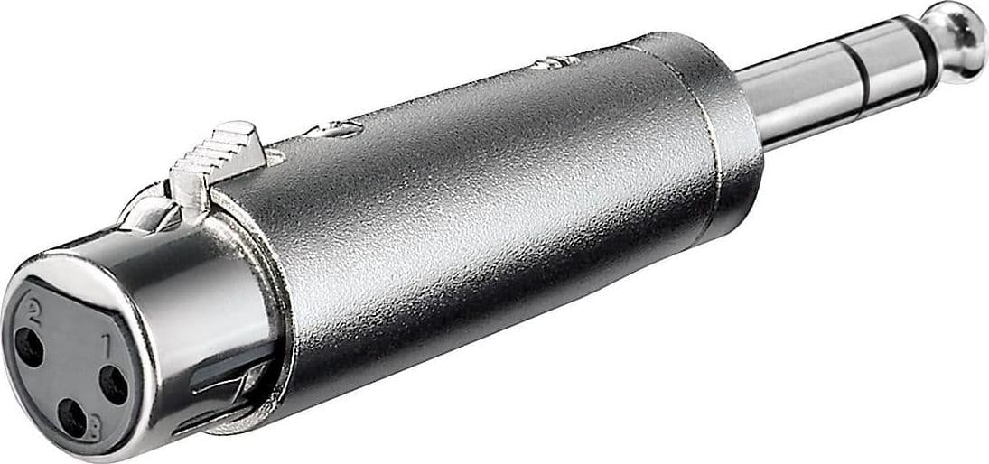 Adattatore XLR Cannon Femmina ad Audio 6,35mm Maschio Stereo - 3