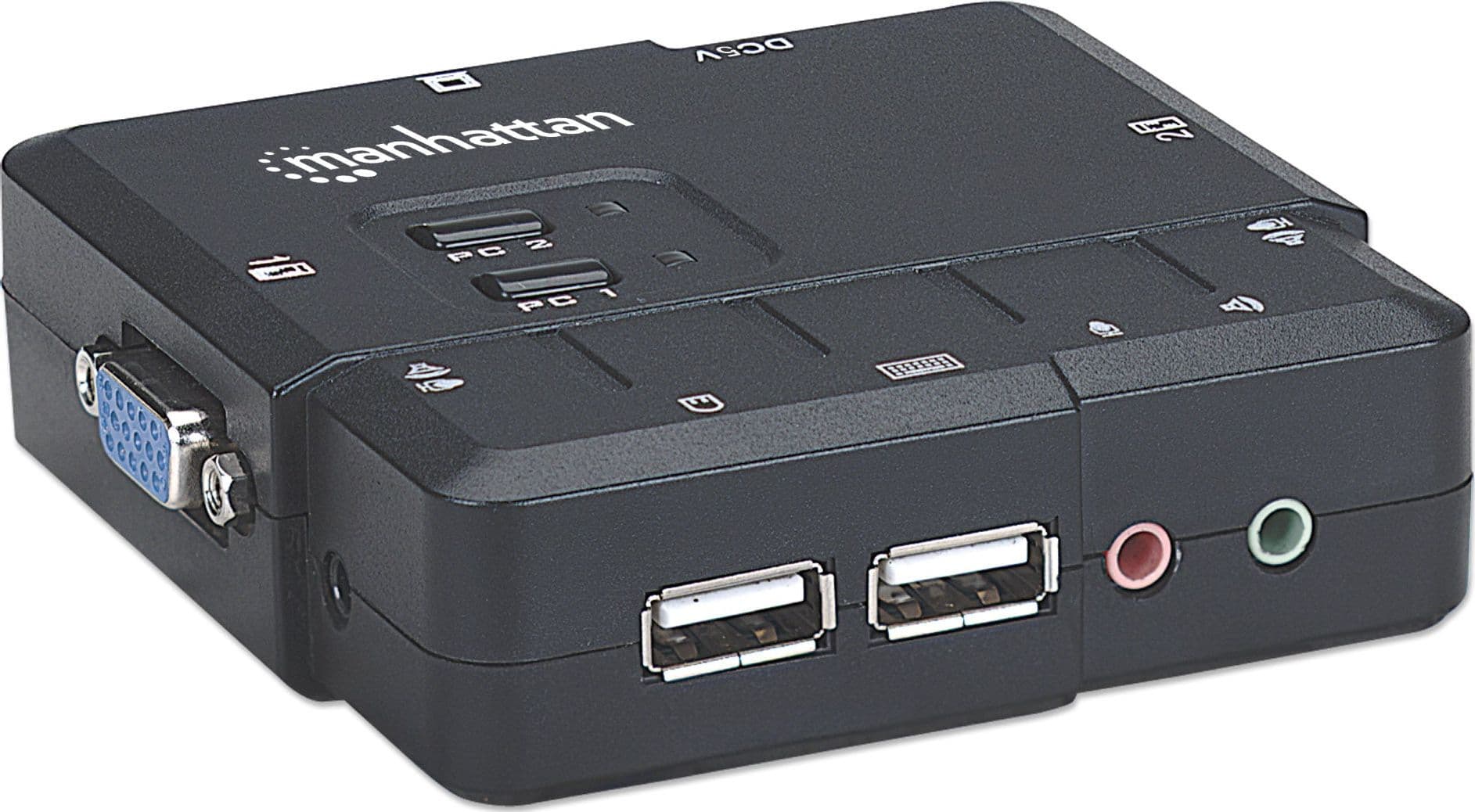 KVM Switch 2 Porte USB/Audio Nero - 11