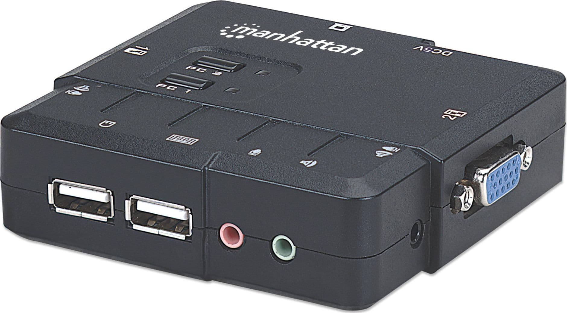 KVM Switch 2 Porte USB/Audio Nero - 14