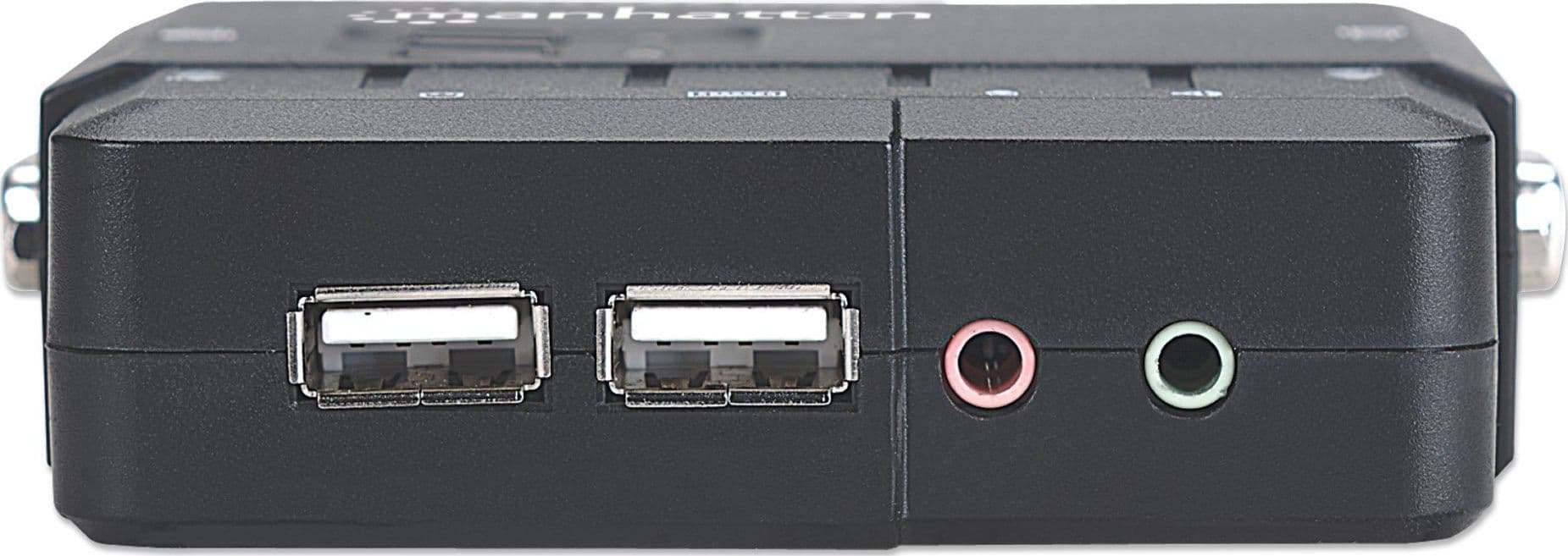 KVM Switch 2 Porte USB/Audio Nero - 4