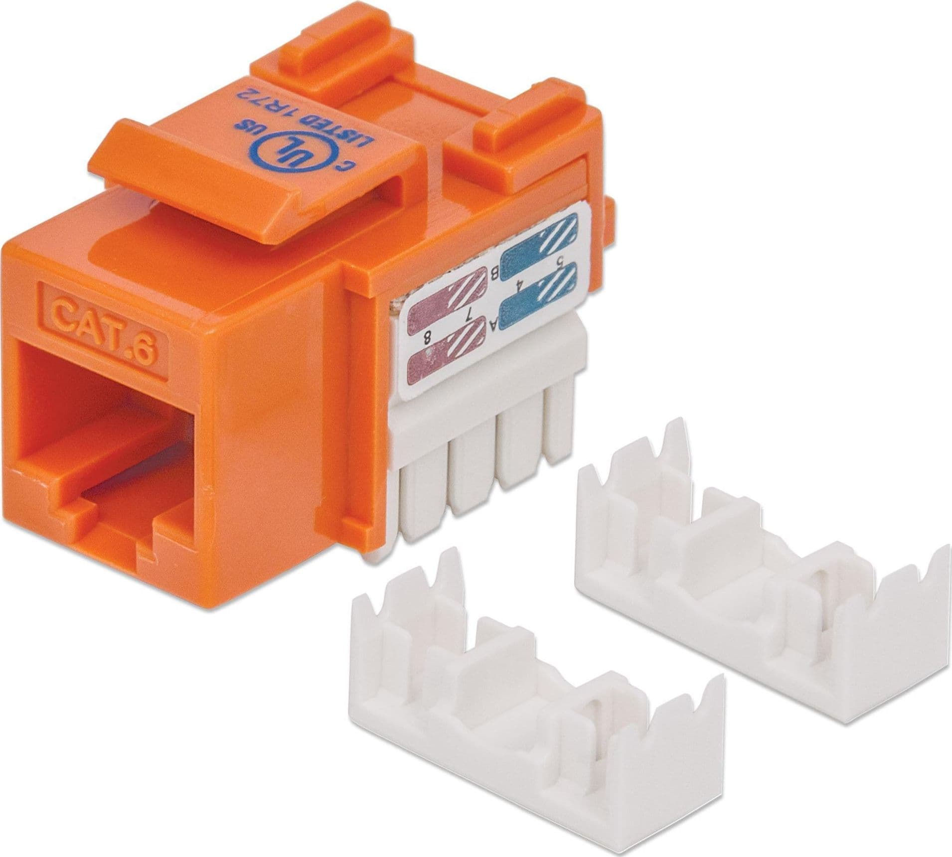 Frutto Keystone RJ45 Cat.6 UTP non schermato Arancione - 8