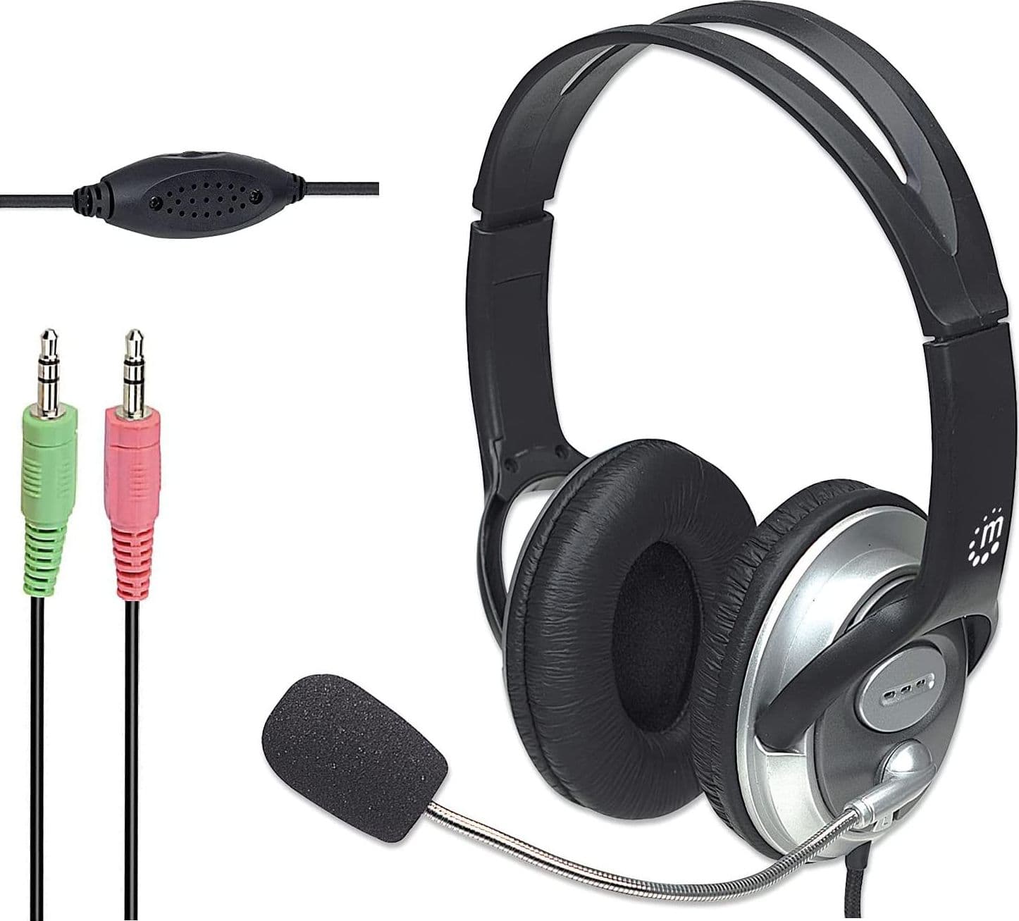 Cuffia Stereo Classica con Microfono 2x3.5mm - 6