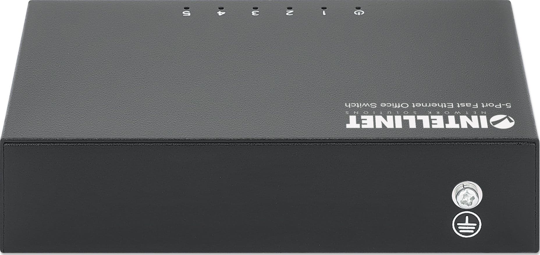 Switch Hub ethernet 10/100Mbps 5 porte desktop in metallo - 10