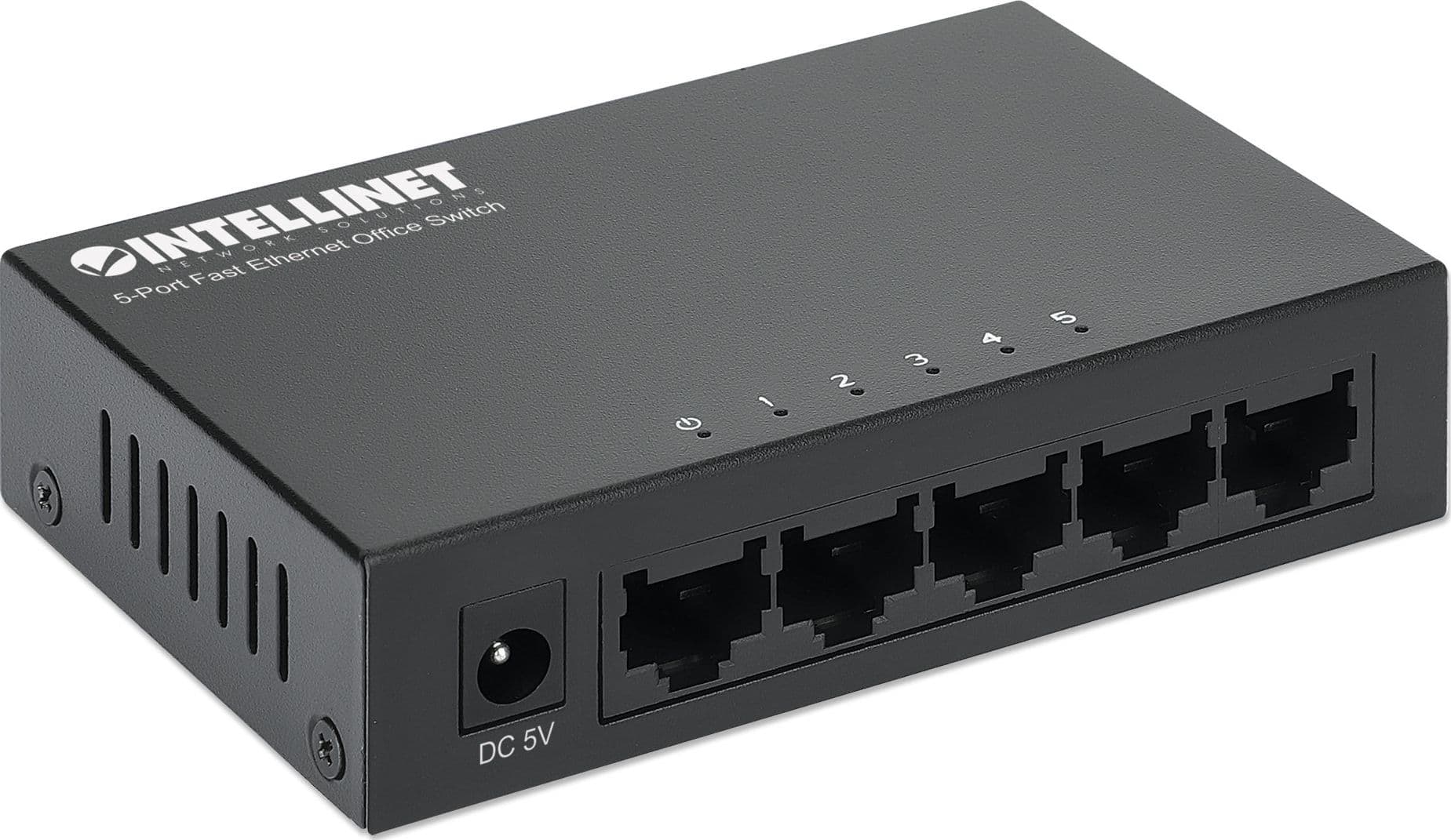 Switch Hub ethernet 10/100Mbps 5 porte desktop in metallo - 8