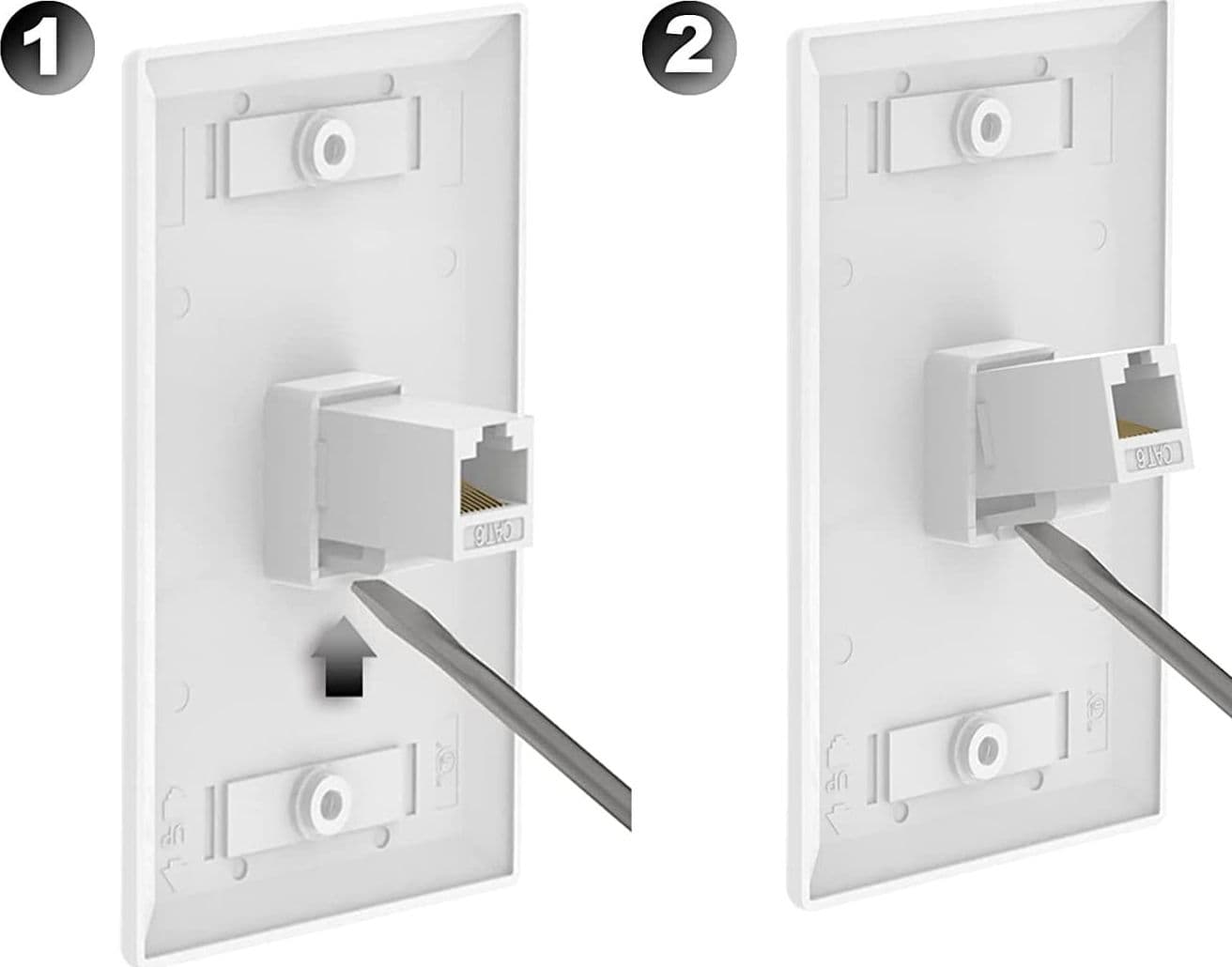 Accoppiatore RJ45 F/F UTP Cat5e Keystone Bianco - 11