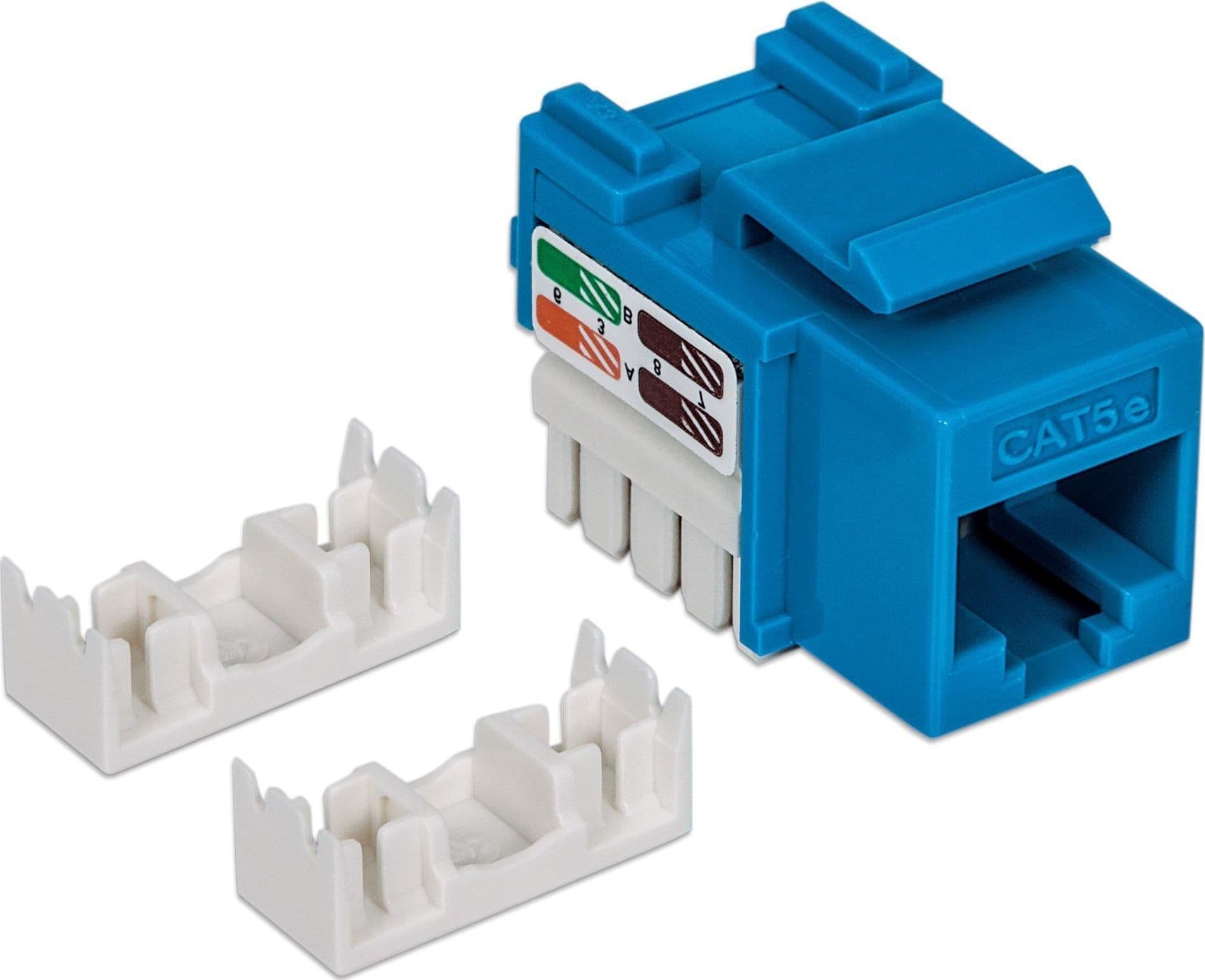 Frutto Keystone RJ45 Cat.5E UTP IDC 90&deg Blu - 4