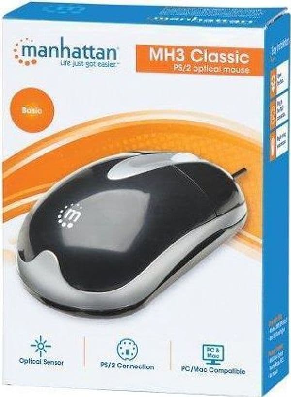 Mouse Ottico PS2 1000 Dpi Nero, MH3 - 6