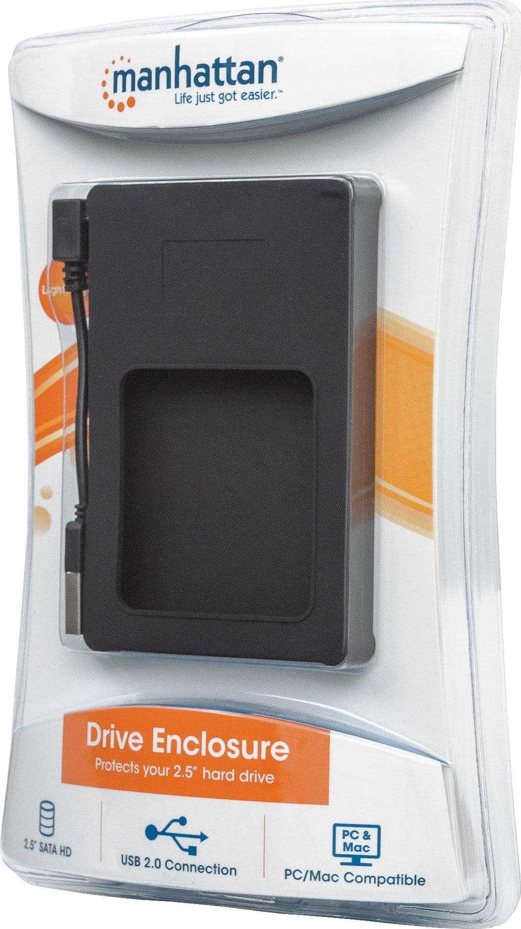 Box esterno 2.5'' SATA USB2.0 Silicone Nero - 12