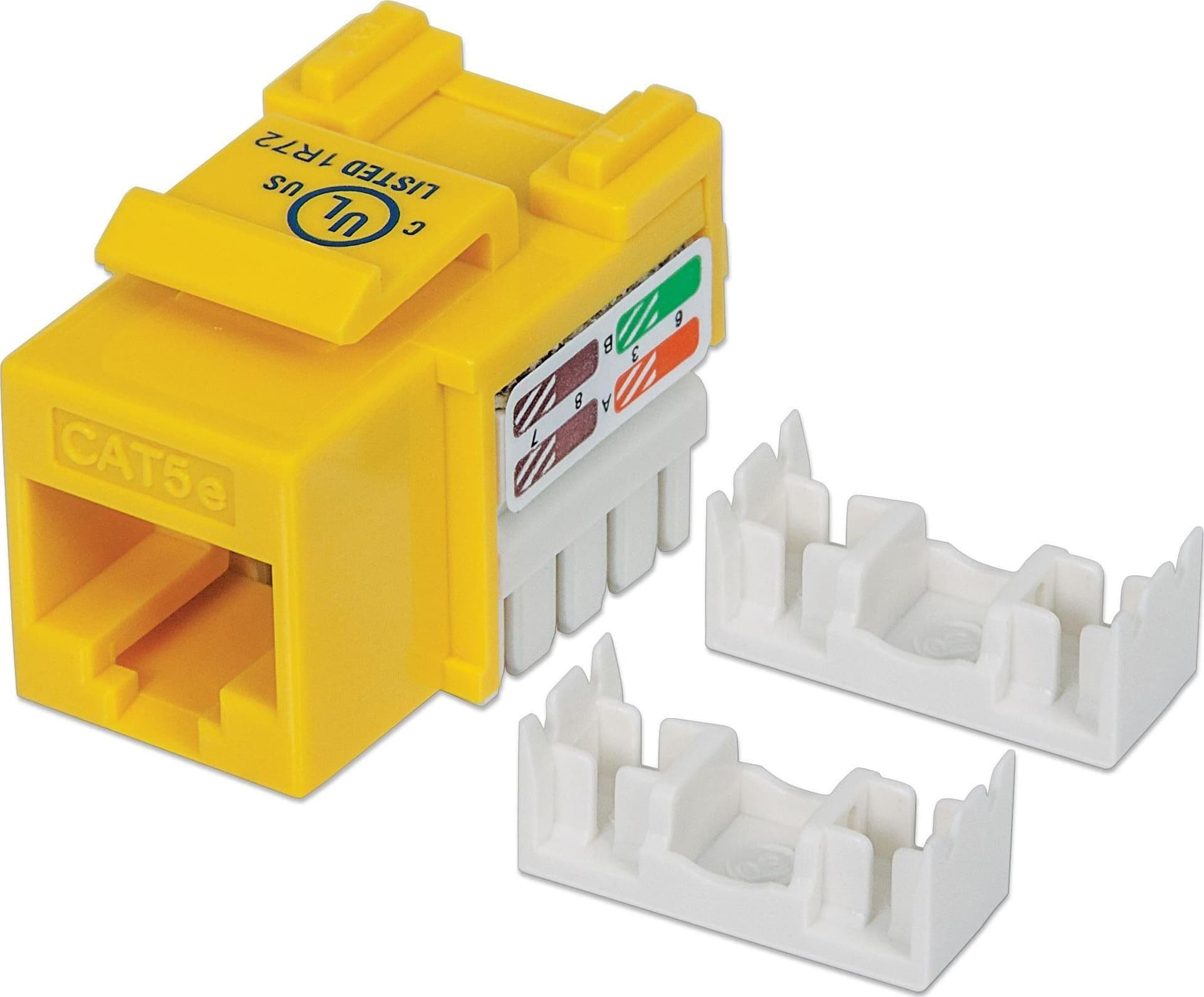 Frutto Keystone RJ45 Cat.5E UTP IDC 90&deg Giallo - 4