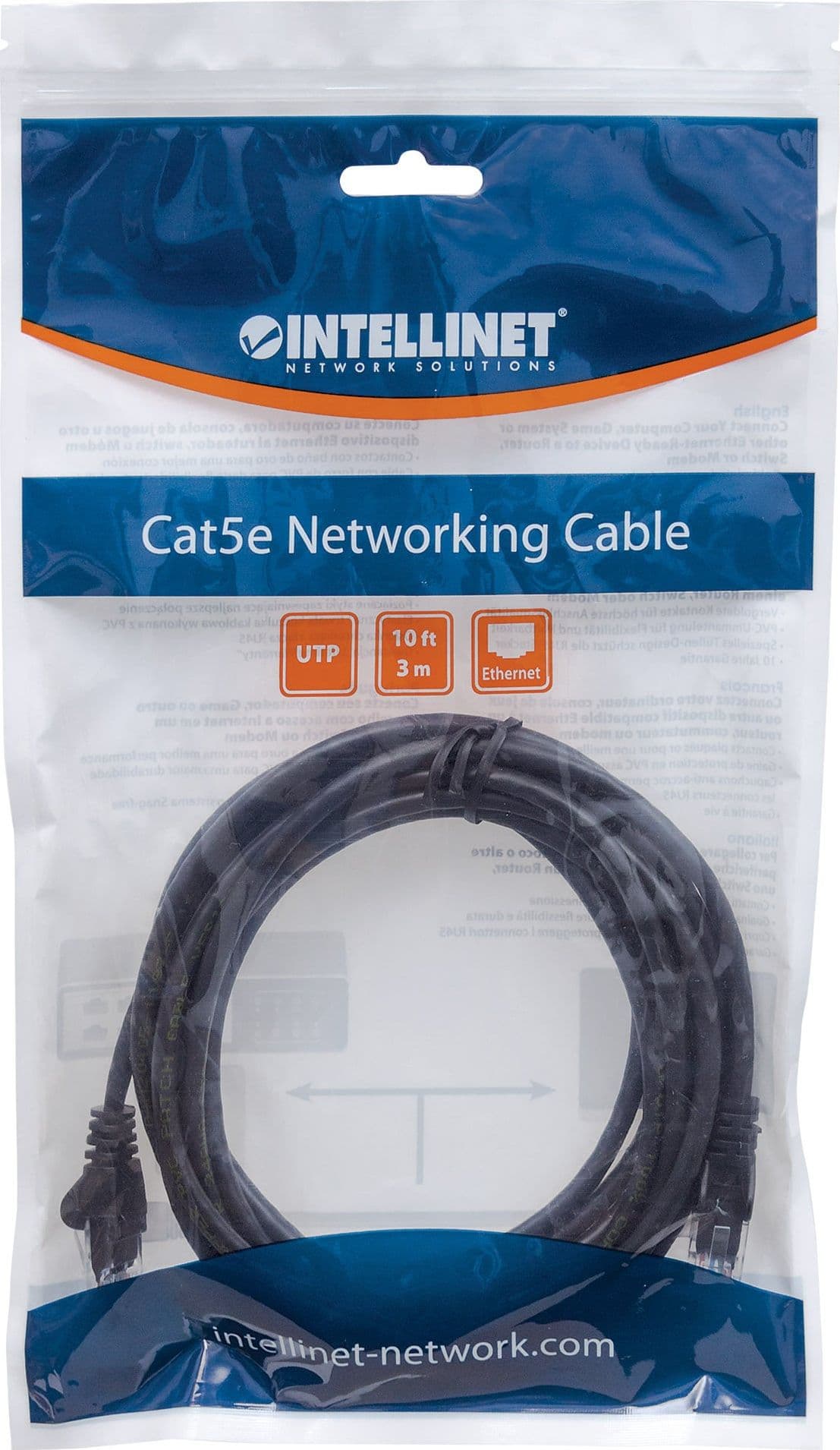 Cavo di rete Patch in Rame Cat. 5e Nero UTP 0,15 m - 11