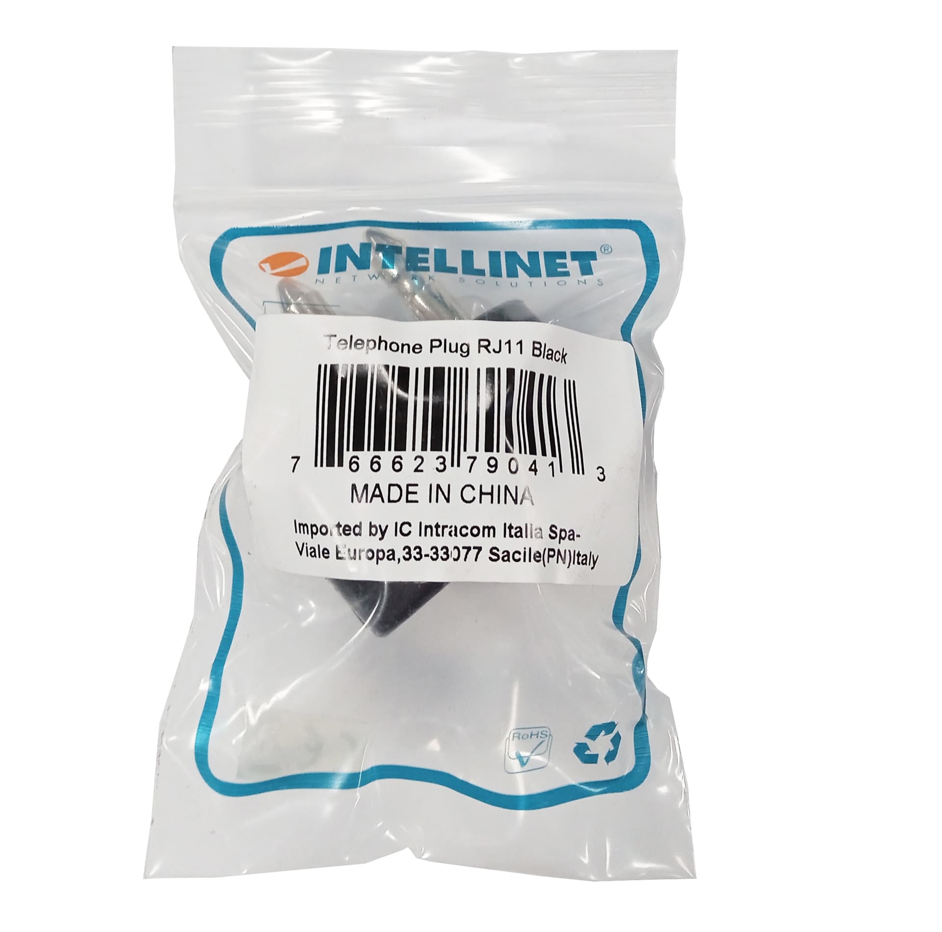 Spina tripolare con RJ11 Nera - 6