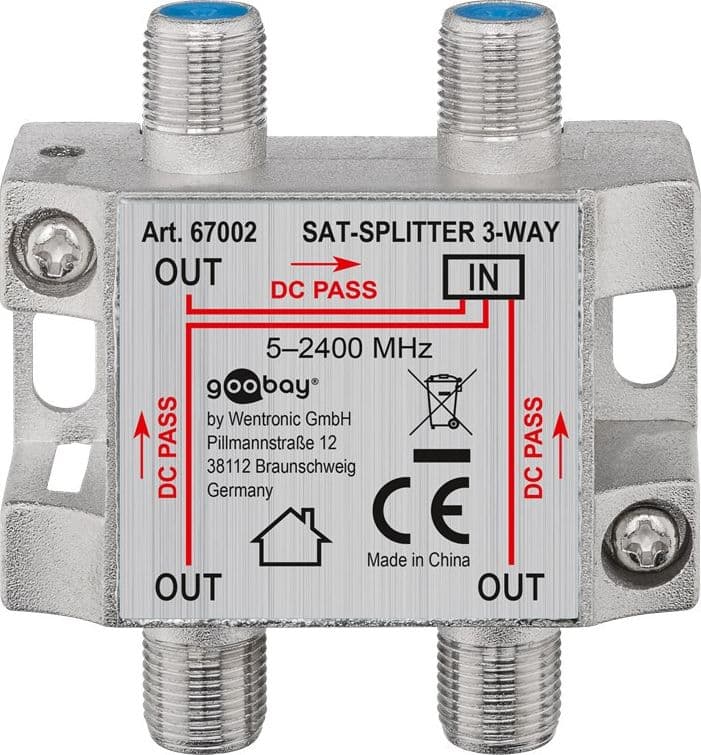 Splitter 3 vie per satellite 100 db, 1750 Mhz - 7