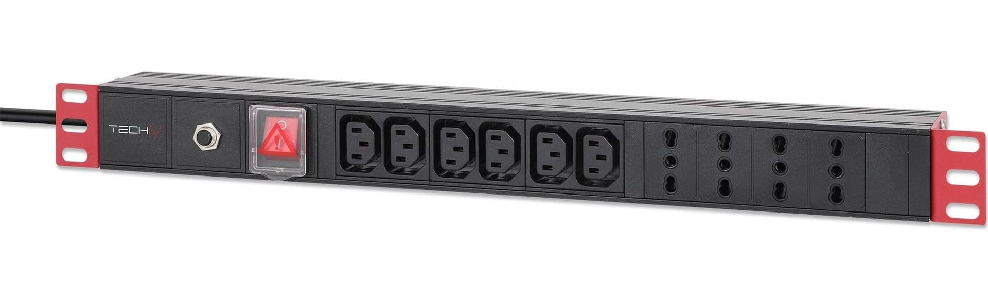 Multipresa 4 IT + 6 VDE da Rack 19'' con Interruttore Spina Italiana 1U - 13