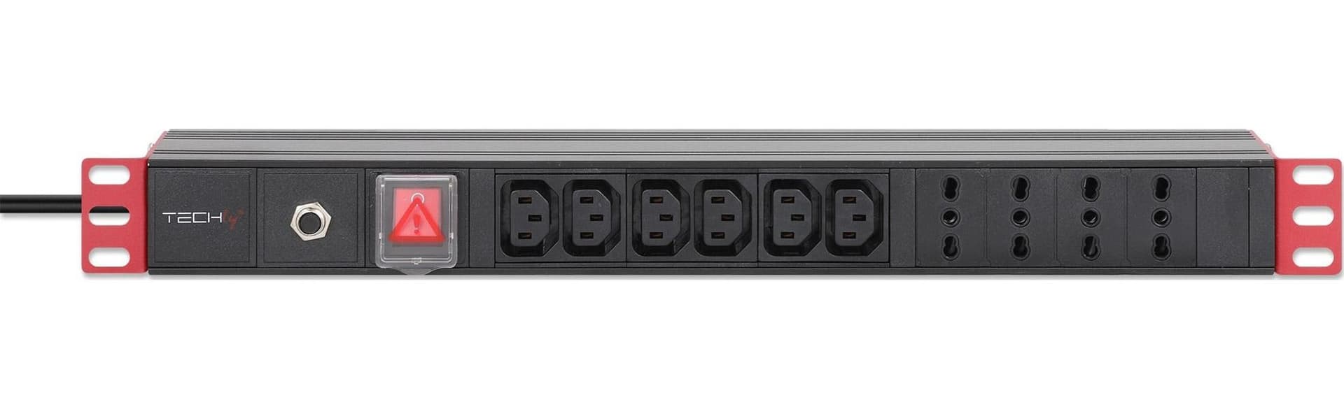Multipresa 4 IT + 6 VDE da Rack 19'' con Interruttore Spina Italiana 1U - 14