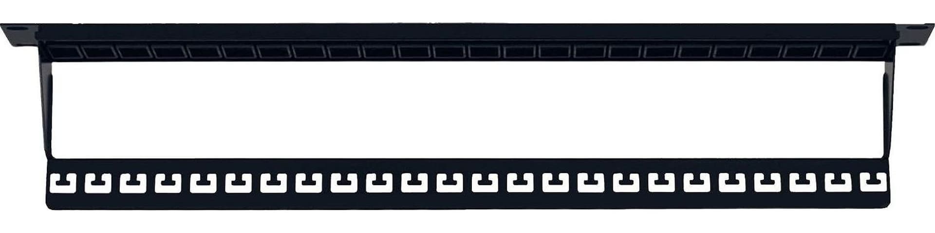 Pannello Patch Modulare Senza Frutti 24 Posti 1U Nero - 16
