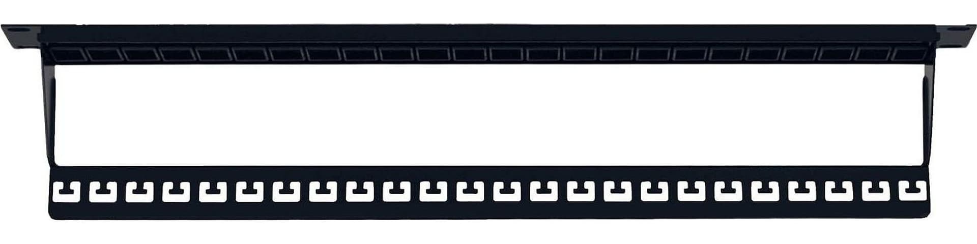 Pannello Patch Modulare Senza Frutti 24 Posti 1U Nero - 10