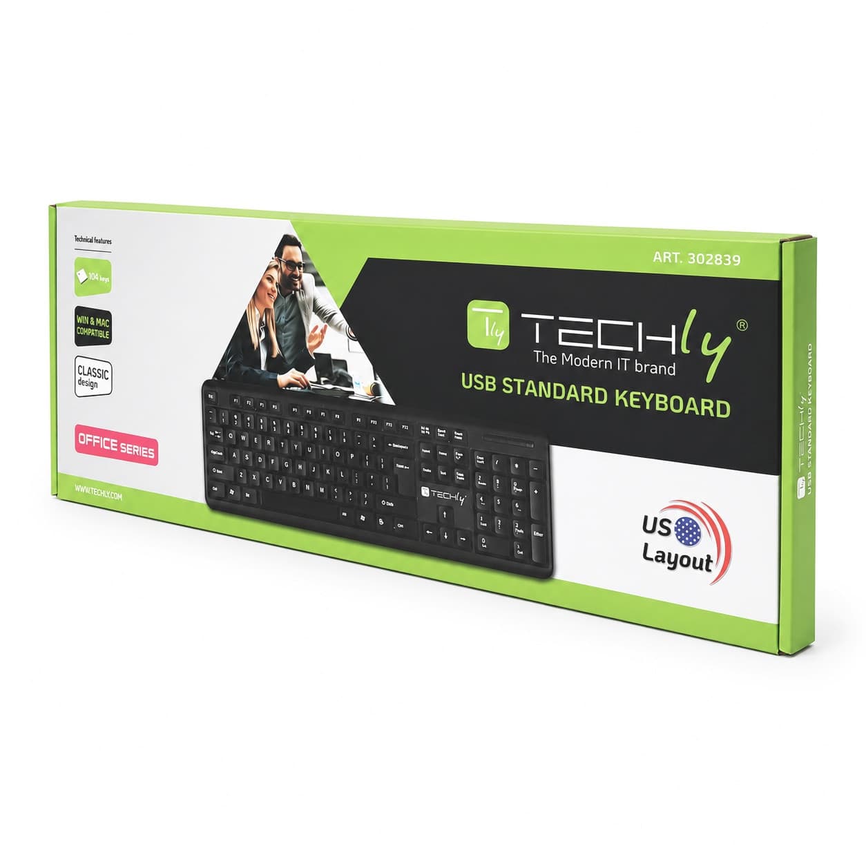 Tastiera USB 104 Tasti Layout Americano Nero - 15
