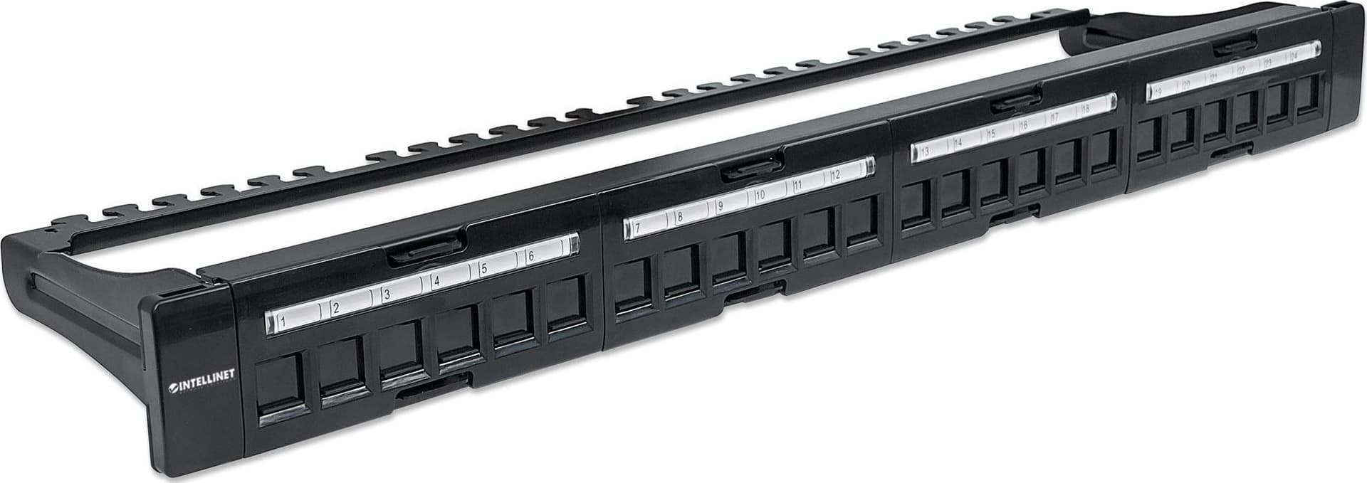Pannello Patch Modulare 24 Porte Slim 1U Nero - 6