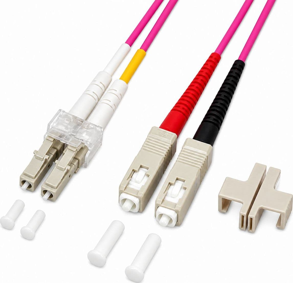 Cavo Fibra Ottica Multimodale OM4 SC/LC 50/125 5 m - 16