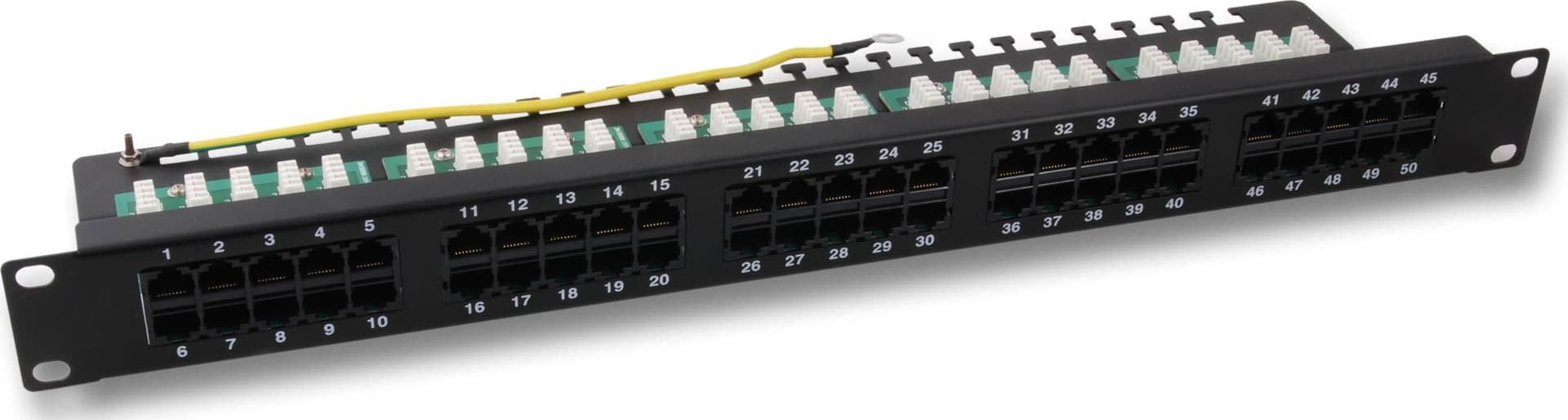 Pannello Patch 50 Porte UTP Telefonico Cat.3 Nero - 4