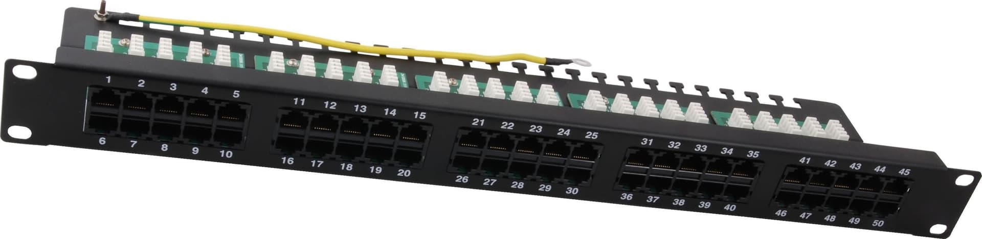Pannello Patch 50 Porte UTP Telefonico Cat.3 Nero - 5