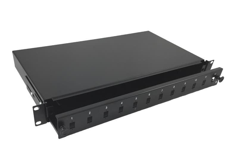 Cassetto Ottico 19'' 12 porte LC Duplex Nero - 2