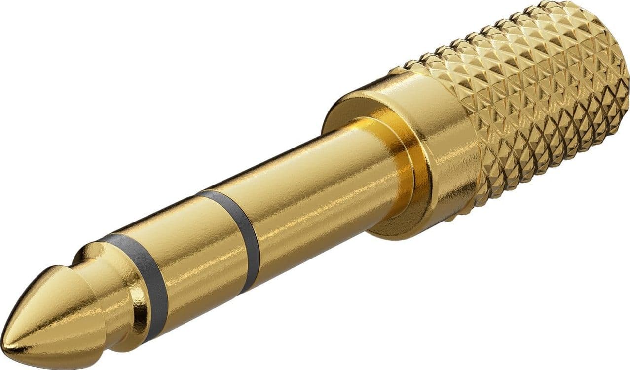 Adattatore audio stereo 6,35 mm a 3,5 mm metallo - 3