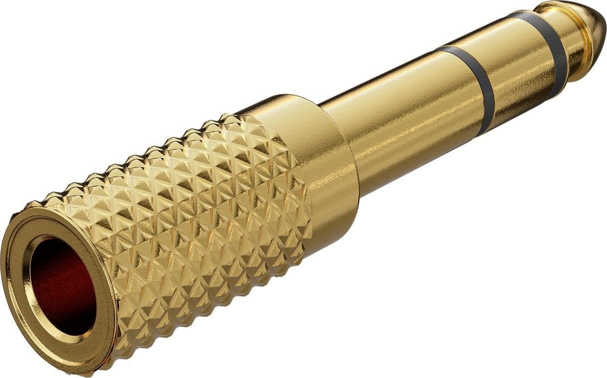 Adattatore audio stereo 6,35 mm a 3,5 mm metallo - 5