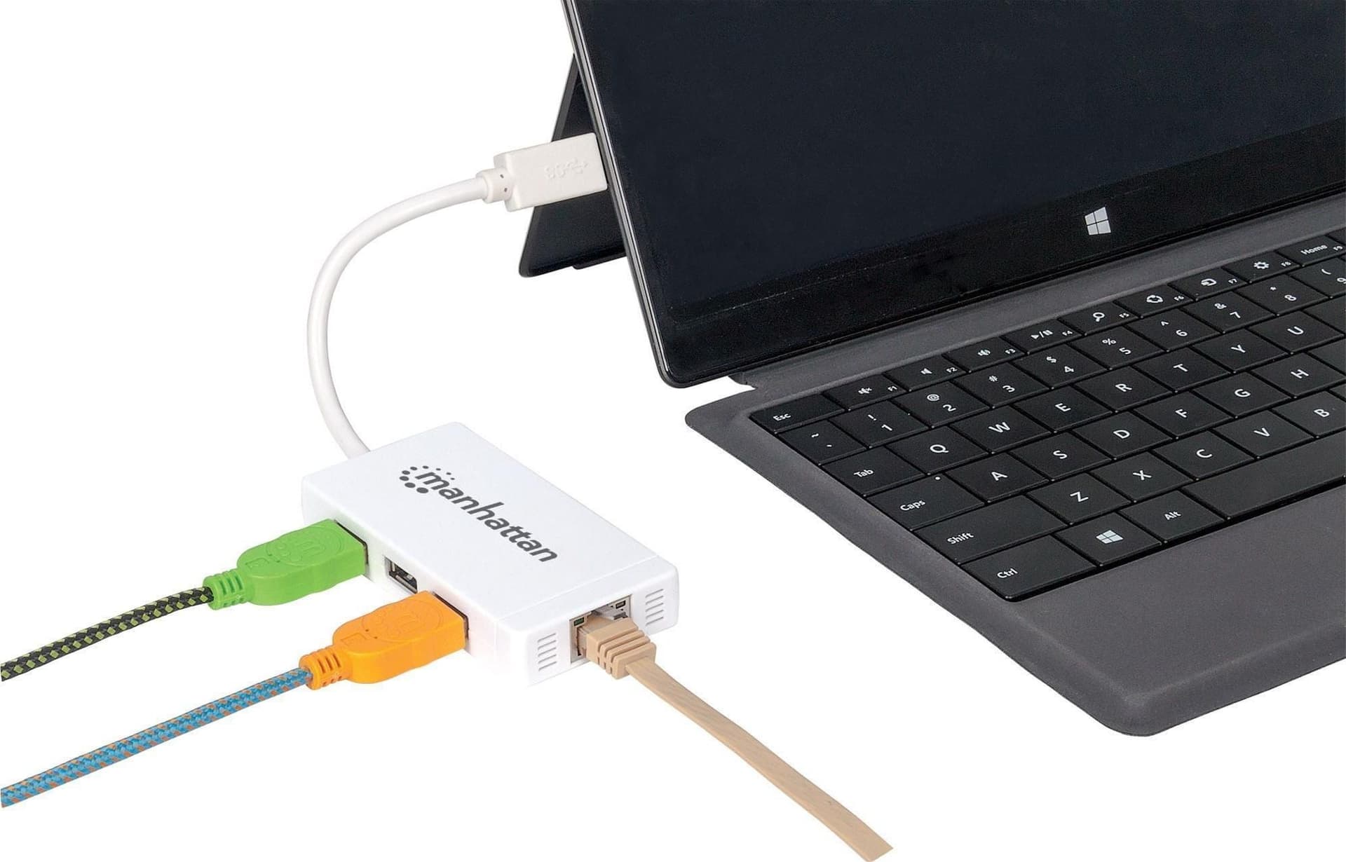 Hub 3 porte USB 3.0 con Adattatore Ethernet Gigabit - 11