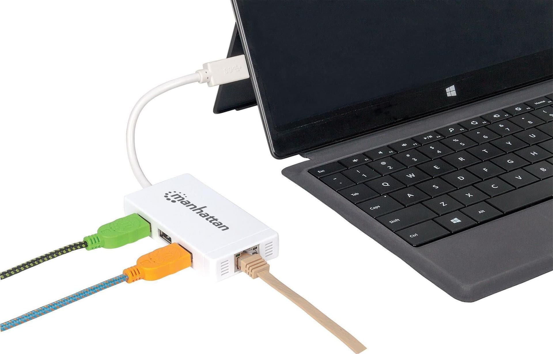 Hub 3 porte USB 3.0 con Adattatore Ethernet Gigabit - 6