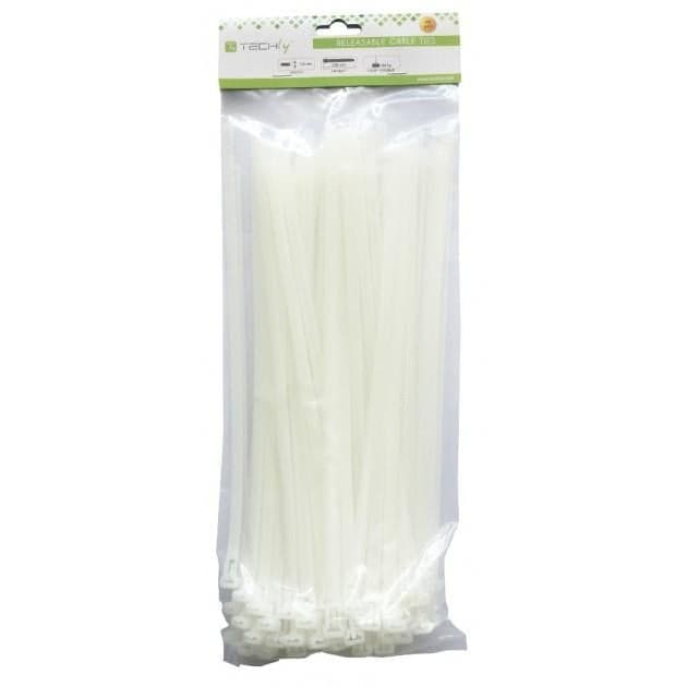 Fascette Fermacavi 200x4,8mm con Targhetta 13x28mm 100 pz Bianco - 9