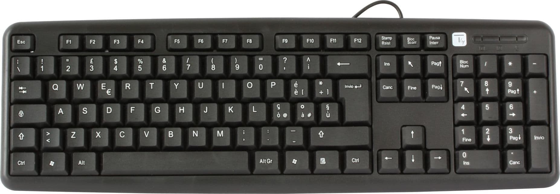 Tastiera PS2 105 Tasti Nero - 13