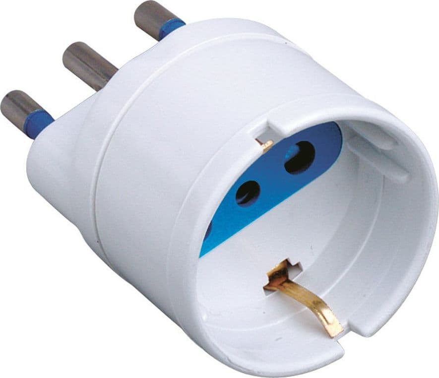 Adattatore spina 16A presa Schuko Bianco - 4