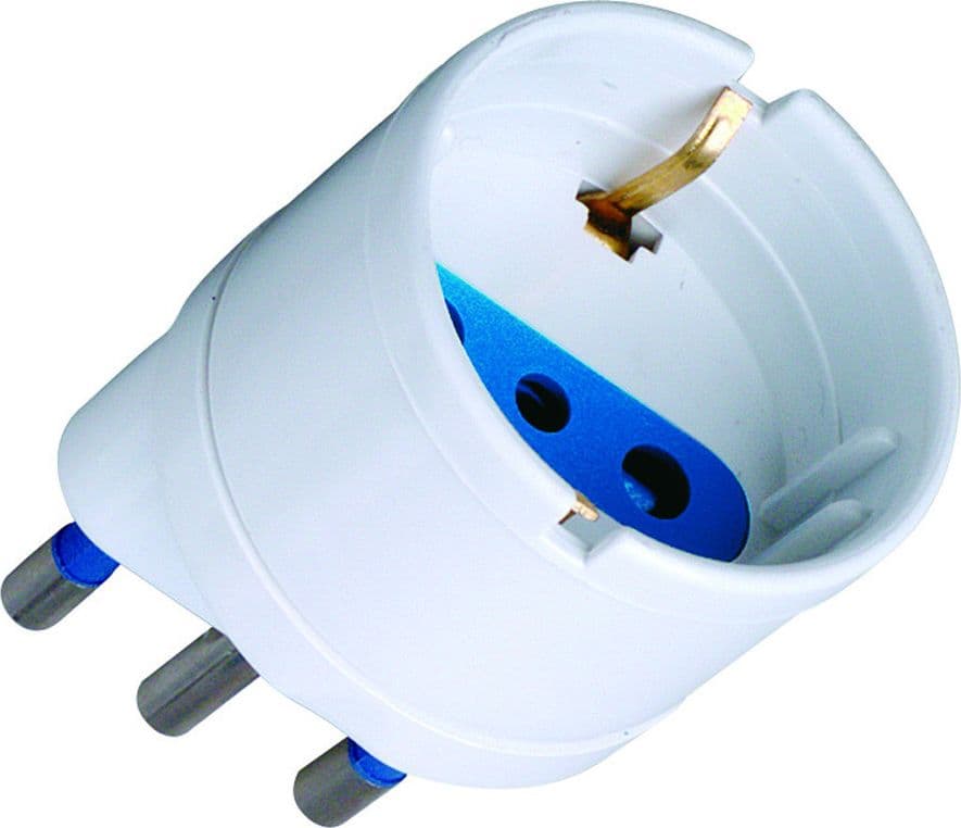 Adattatore spina 16A presa Schuko Bianco - 8