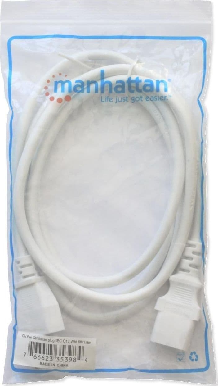 Cavo Alimentazione C13 F a Italiana 1,8 m Bianco - 6