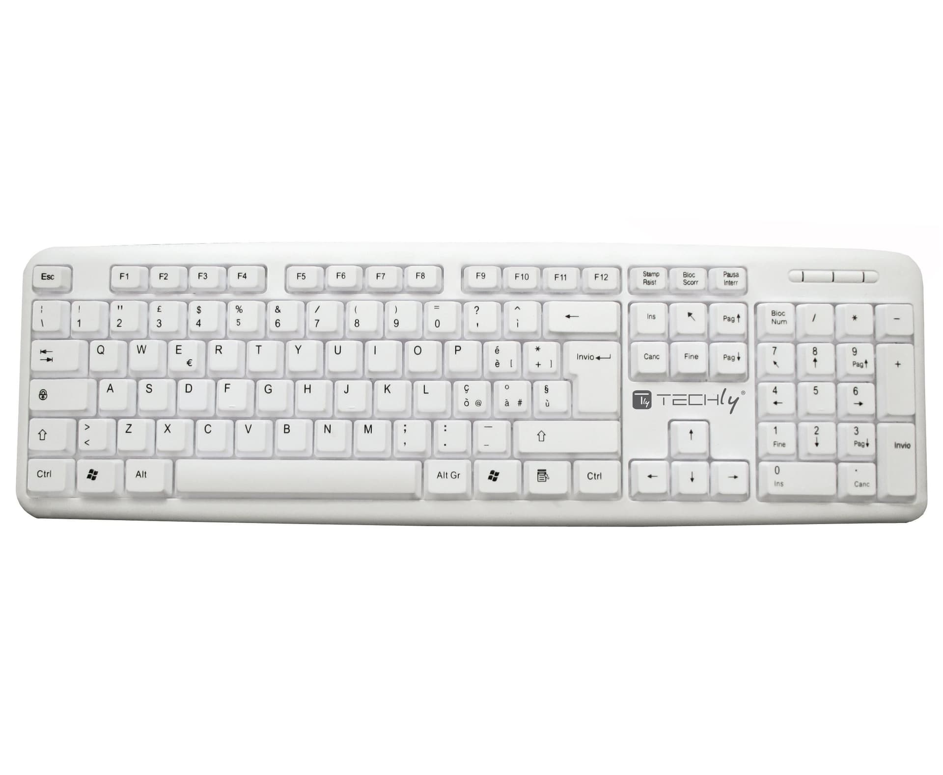 Tastiera USB 105 Tasti Bianco - 7
