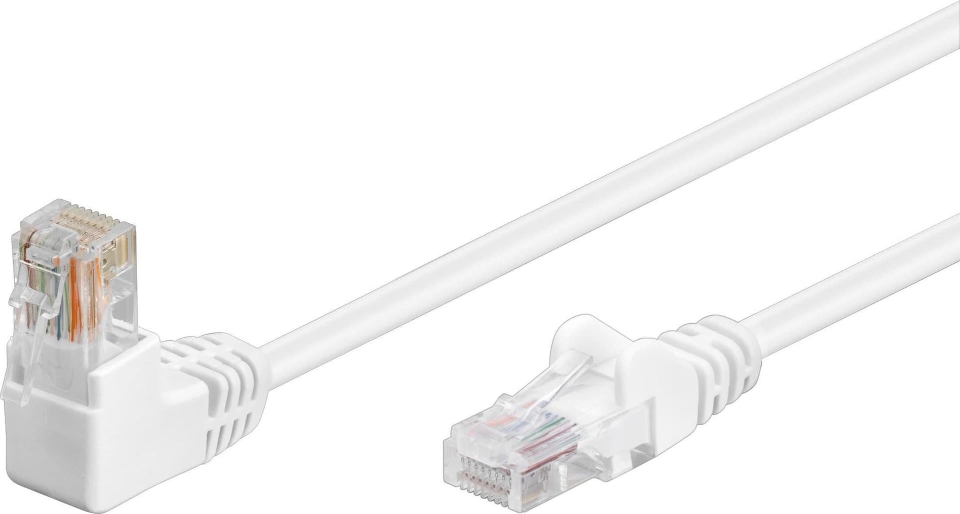Cavo di rete Patch Connettore Angolato 90&deg CCA Cat. 5e UTP 5m Bianco - 9