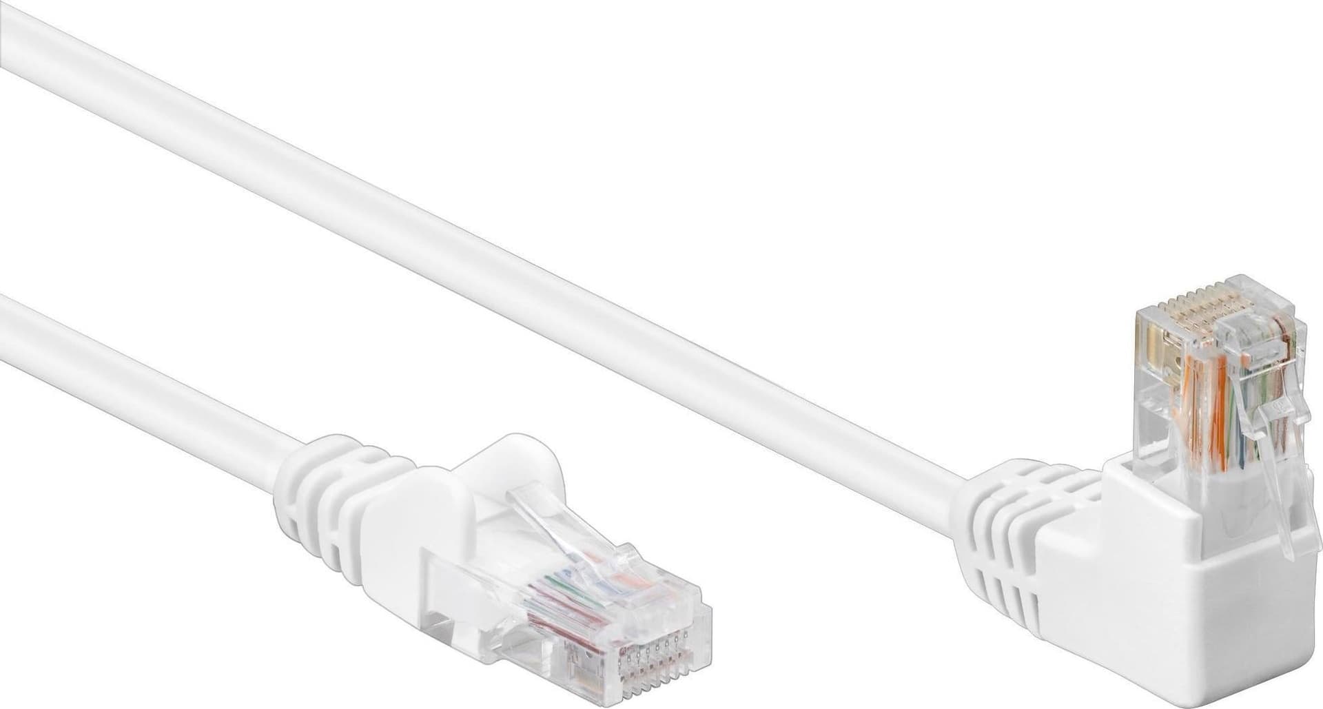 Cavo di rete Patch Connettore Angolato 90&deg CCA Cat. 5e UTP 5m Bianco - 10