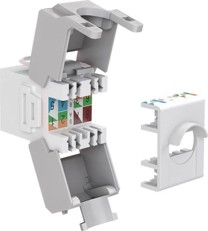 Frutto Keystone RJ45 Cat6A UTP 500MHz Bianco - 10