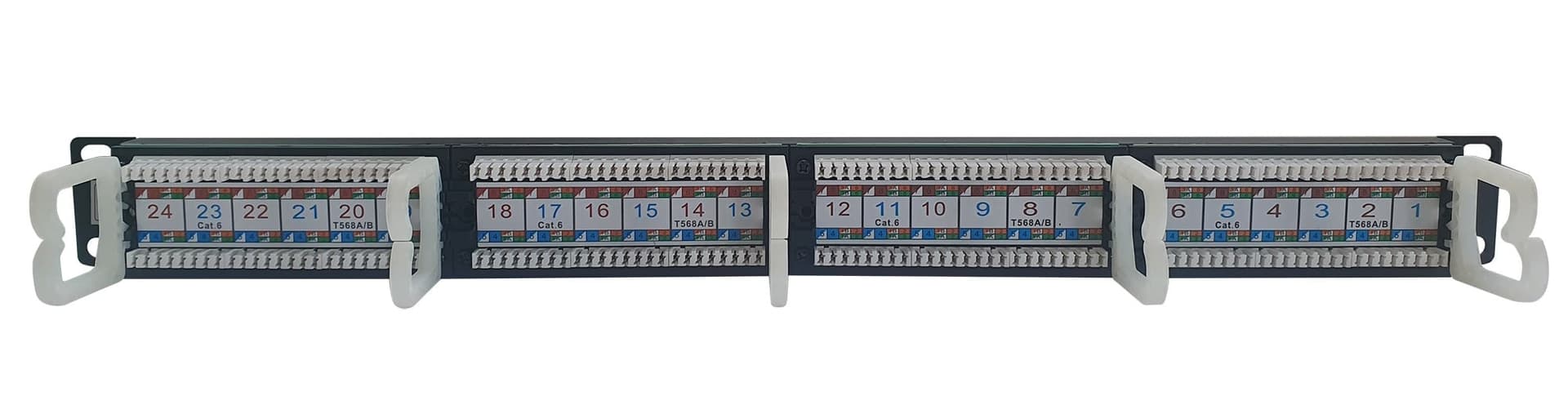 Pannello Patch UTP 24 Posti RJ45 Cat.6 Techly - 12