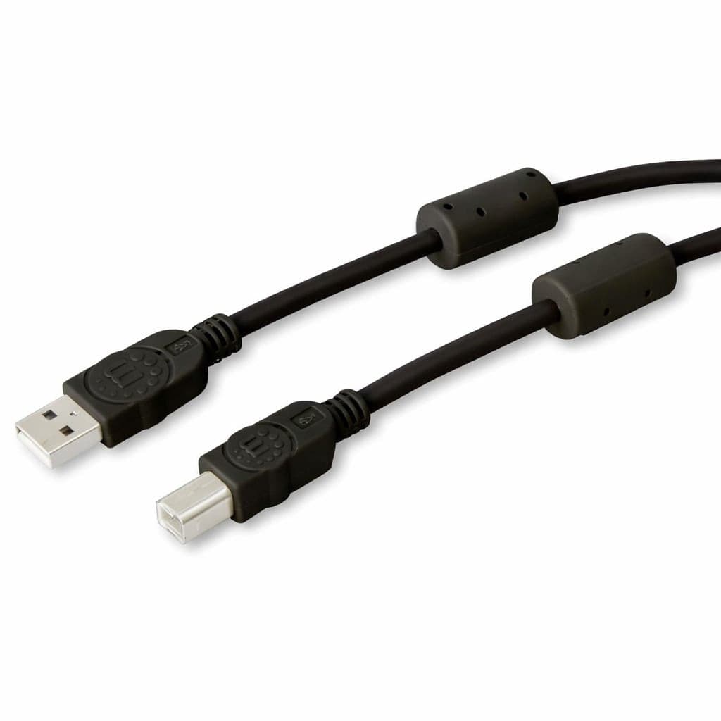 Cavo USB 2.0 A M / B M 1.8m con Ferrite Doppia Schermatura Nero - 7