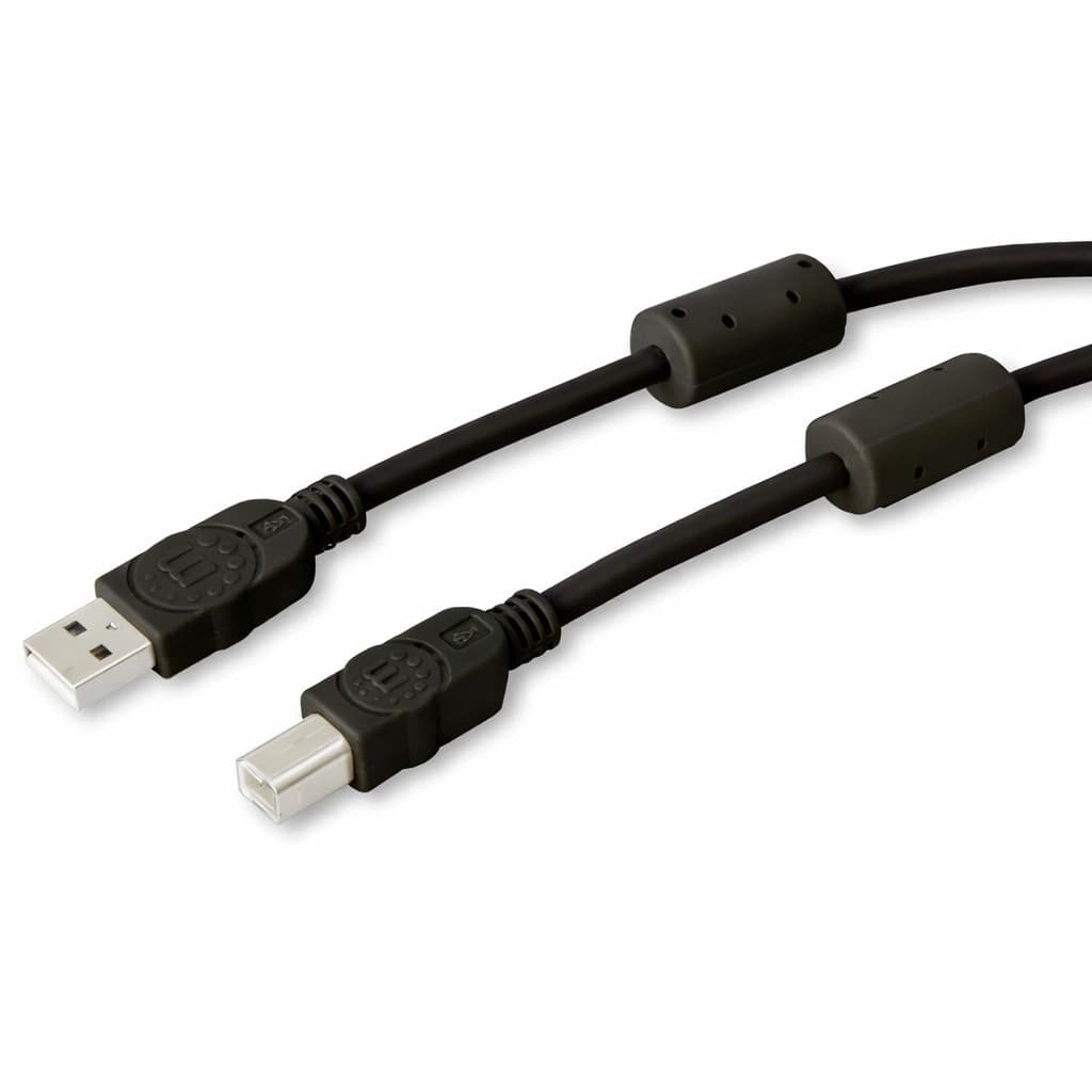 Cavo USB 2.0 A M / B M 1.8m con Ferrite Doppia Schermatura Nero - 9