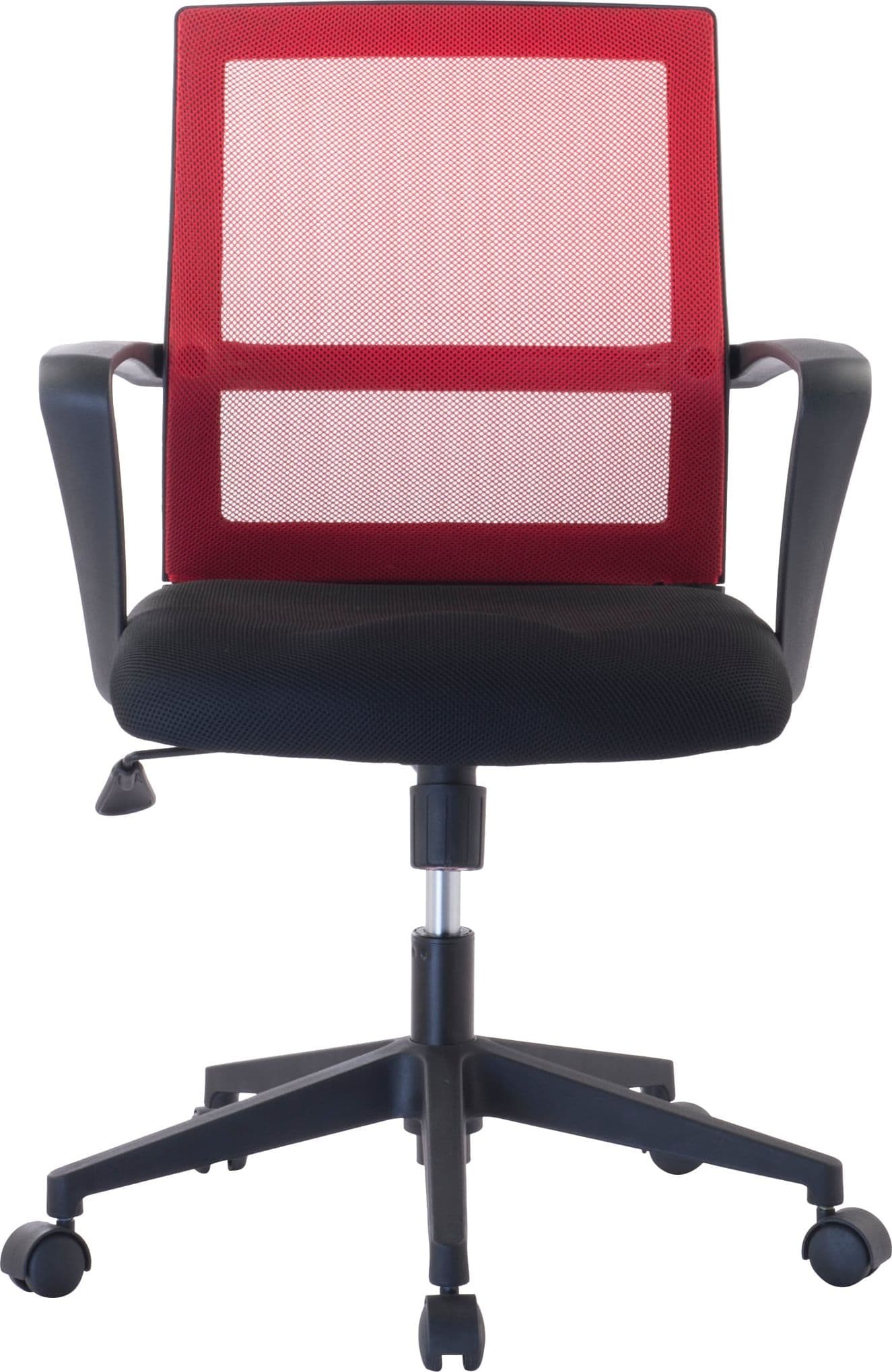 Sedia per Ufficio con Schienale Medio Nero/Bordeaux - 12