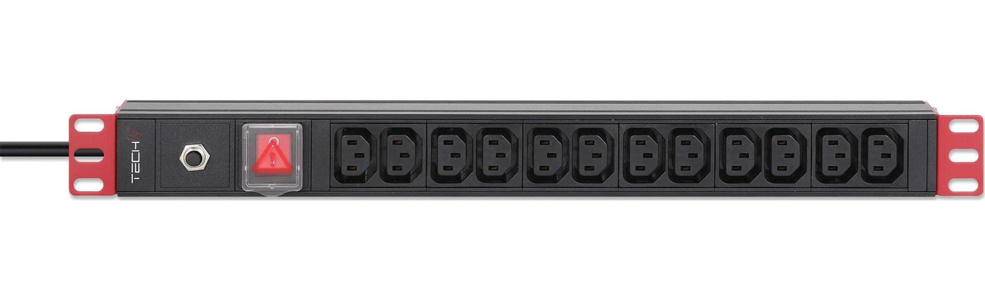 Multipresa 12 Posti VDE da Rack 19'' con Interruttore Spina C20 1U - 13
