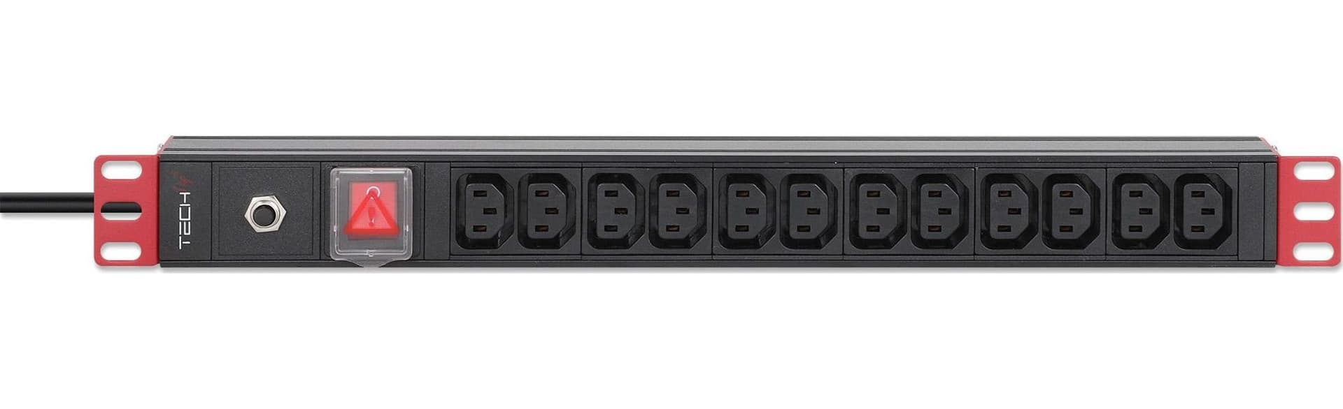Multipresa 12 Posti VDE da Rack 19'' con Interruttore Spina C20 1U - 15
