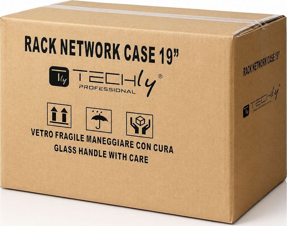 Armadio Rack 19'' a Muro 6U prof. 450 Nero Assemblato - 19
